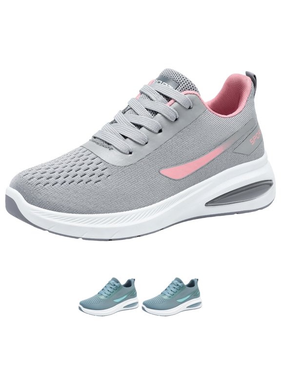 Women'S Slip On Walking Shoes Hands-Free Cushion Running Tennis Non-Slip Breathable Comfortable Workout Gym Athletic Fashion Sneakers Gray 38