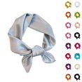 thumbnail image 1 of Domzle Women Square Scarf Faux Silk Neckerchief Neck Scarf, Solid Color Satin Scarves,Fashion Handbag Light Gray, 1 of 3