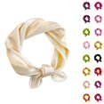 thumbnail image 1 of Domzle Women Square Scarf Faux Silk Neckerchief Neck Scarf, Solid Color Satin Scarves,Fashion Handbag, 1 of 3