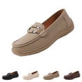thumbnail image 1 of Domzle Women's Comfortable Faux Leather Penny Loafers Slip On Business Casual Dress Shoes Lightweight Office Work Flats Everyday Walking Shoes for Women Coffee, 1 of 7