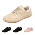 thumbnail image 1 of Domzle Women's Fashion Sneakers Casual Walking Shoes Lace Up Tennis Shoes Low Top, Comfortable, Lightweight, Slip on, Faux Suede, Non-Slip, Work Daily Beige, 1 of 8
