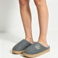 thumbnail image 1 of Domzle Women's Men Slippers Warm Plush Slip-On House Slipper for Winter Indoor Soft Non-slip Fluffy Slides Slippers 2026 Dark Gray Wide-7.5, 1 of 4