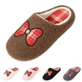 thumbnail image 1 of Domzle Women’s Plush Indoor House Slippers with Memory Foam, Warm Cozy Winter Home Shoes, Non Slip Comfy Bedroom Footwear White, 1 of 9