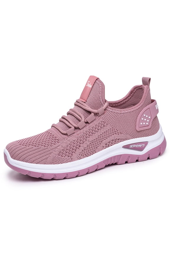 Women's Running Shoes Hands-Free Slip On Breathable Knit Walking Sneakers Non-Slip Shoes for Work Gym & Casual Light pink
