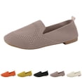 thumbnail image 1 of Domzle Women's Slip On Loafer Shoes Mesh Casual Flat Walking Sneakers Knit Round Toe Casual Memory Foam Shoes for Casual Wear Black, 1 of 9