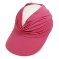 thumbnail image 1 of Domzle Women's UPF 50+ UV Protection Sun Visor Hat, Wide Brim Lightweight Foldable Ponytail Cap for Summer Beach 2026 Hot Pink One Size, 1 of 6