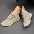 thumbnail image 1 of Domzle Women's Walking Shoes Comfortable Cushion Running Tennis Shoes Non-Slip Athletic Workout Cross Training Sports Fashion Sneaker Beige 37, 1 of 9