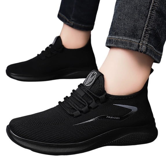 Domzle Women's Walking Shoes Wide Width Cushion Tennis Shoes Wide Toe Box Running Workout Gym Athletic Breathable Fashion Sneakers Comfortable Black
