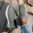 thumbnail image 1 of Domzle Women's Woven Orthopedic Breathable Soft Shoes, Lightweight Comfortable Mesh Stretch Sneakers,Go Walking Slip on Diabetic Foam Shoes Cyan, 1 of 6