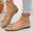 thumbnail image 1 of Domzle Womens Ballet Flats Suede Slip On Dress Shoes | Comfortable Round Toe Loafers,Low Heel,Cute Office Work Casual Shoes Beige 40, 1 of 6