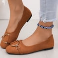 thumbnail image 1 of Domzle Womens Ballet Flats Suede Slip On Dress Shoes | Comfortable Round Toe Loafers,Low Heel,Cute Office Work Casual Shoes Brown 36, 1 of 6