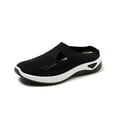 thumbnail image 1 of Domzle Womens Breathable Slip On Backless Sneakers Summer Mesh Mules Toe Comfortable Walking Flats Lightweight Open Back Tennis Shoes 2026 Black 39, 1 of 3