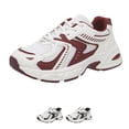 thumbnail image 1 of Domzle Womens Chunky Fashion Sneakers Casual Sports Shoes Mesh Breathable Athletic Gym Workout Tennis Shoe Platform Thick Walking Shoes Red 38, 1 of 6