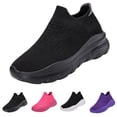 thumbnail image 1 of Domzle Womens Mens Slip on Walking Shoes Comfort Lightweight Casual Sneakers Non-Slip Breathable Work Shoes Mesh Sport Casual Fashion Running Sneakers Black, 1 of 7