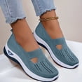 thumbnail image 1 of Domzle Womens Orthopedic Walking Shoes Lightweight Breathable Walking Sneaker Knit Slip on Comfortable Non Slip Arch Support Casual Sports Shoes for Daily Wear Sky Blue 43, 1 of 3