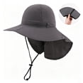 thumbnail image 1 of Domzle Womens Ponytail Sun Hat Wide Brim Quick Drying Hat with Neck Flap Summer UV UPF50+ Mesh Hats for Outdoor Hiking Fishing 2026 Dark Gray One Size, 1 of 7