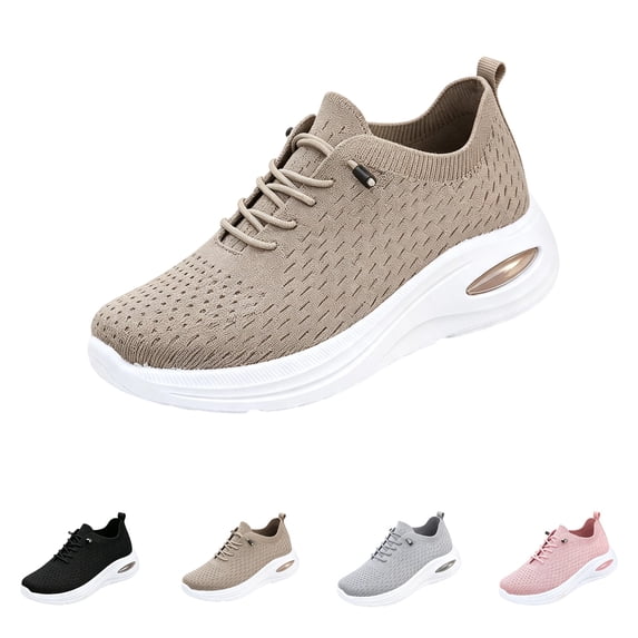 Domzle Womens Walking Shoes Running Tennis Gym Workout Athletic Lightweight Sneakers Breathable Soft Sport Mesh Casual Shoes Pink