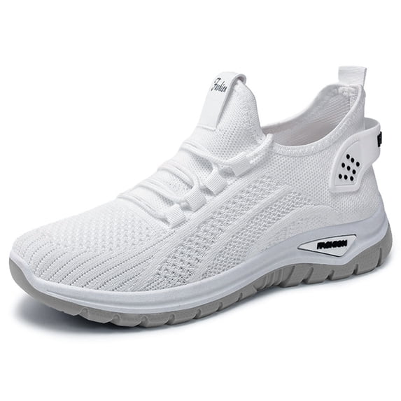 Domzle Womens Walking Shoes with Structural Cushion Arch Support Breathable Casual Sneakers Light Gray 37
