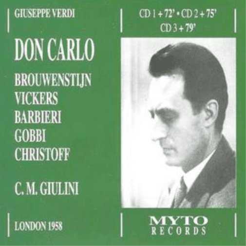Don Carlo (Vickers, Christoff, Gobbi) Various Composers (CD)