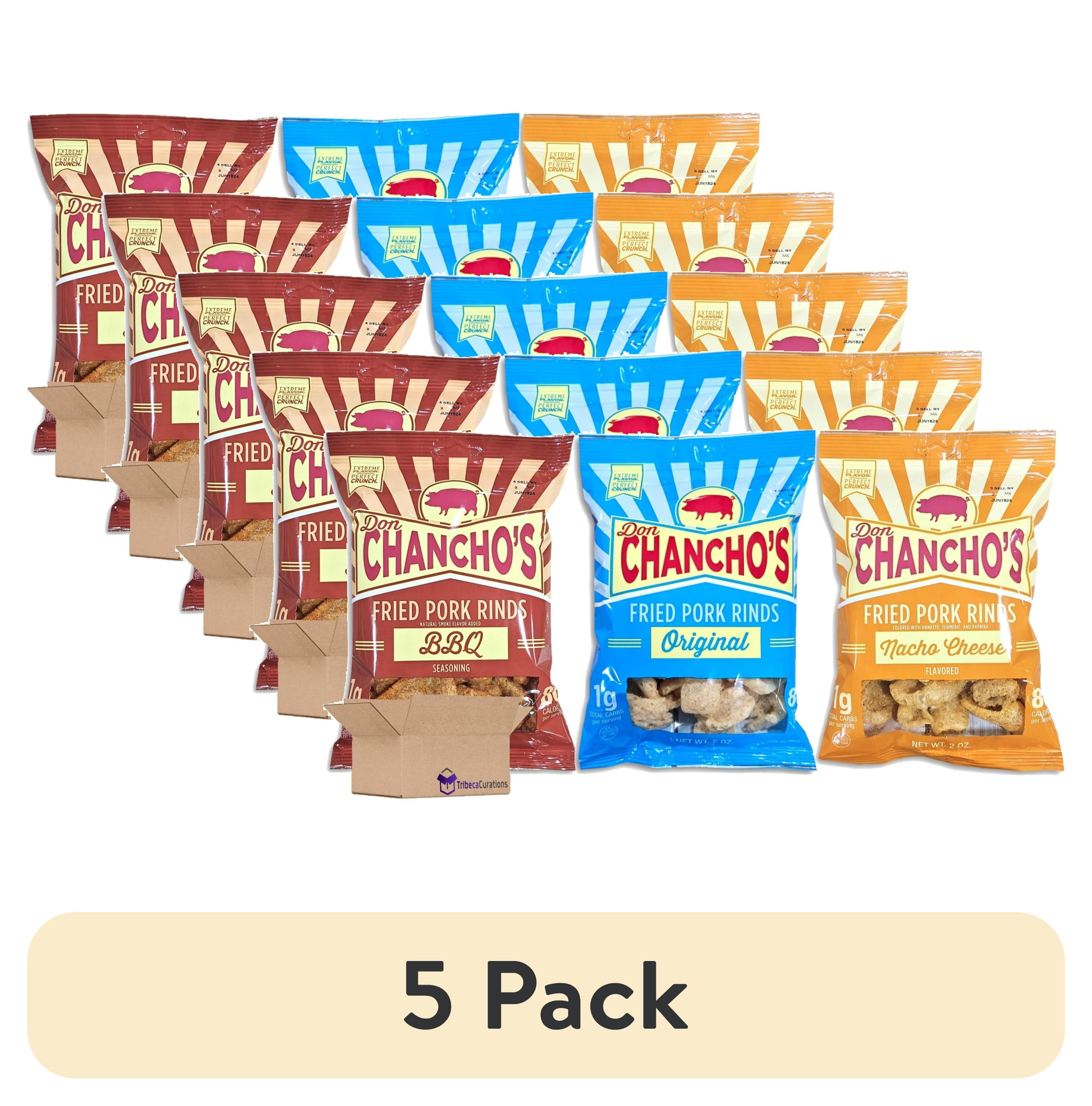 (5 pack) Don Chancho's Fried Pork Rinds Variety Pack | BBQ, Nacho ...