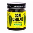 thumbnail image 1 of Don Chilio Mild Jalapeno Mexican Chile Crisp, 5 oz. – Crunchy Sliced Jalapenos Fried Chili Peppers in Hot Seasoned 100% Olive Oil – Keto-Friendly, Vegan, Gluten Free, 1 of 4