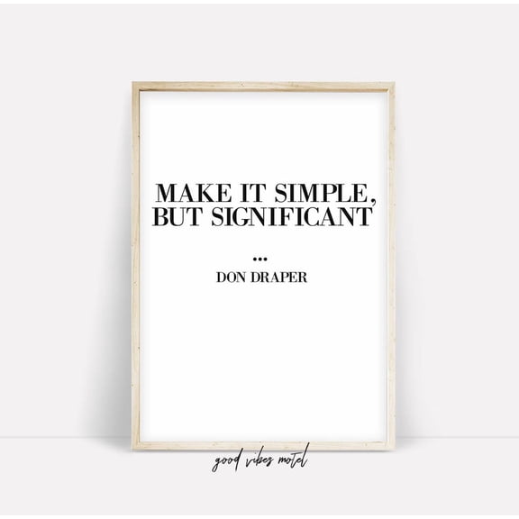 Don Draper Movie Quote, Quote Poster, Quote Wall Art, Typography Poster, Movie Quote, Mad Men Movie, Minimalist Poster, Unframed Poster Size 8x12