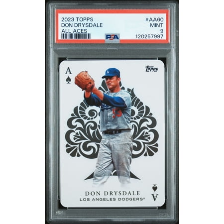 Don Drysdale 2023 Topps All Aces Baseball Card #AA60 Graded PSA 9 Cert # 120257997