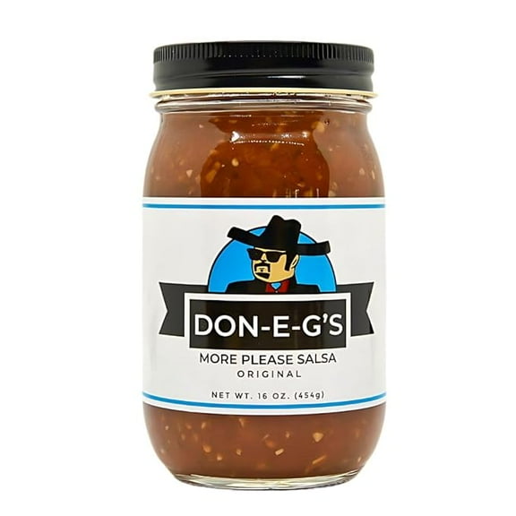 Don-E-G's "More Please" Original Salsa - Authentic Irresistible Homemade Taste, Made with a Secret Family Recipe, Made in Arkansas, 16 oz (1 Pack)