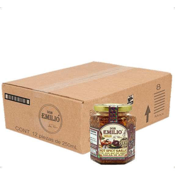 Don Emilio 12/9oz Spicy Garlic Sauce with Onion and Chili Pepper– MILD