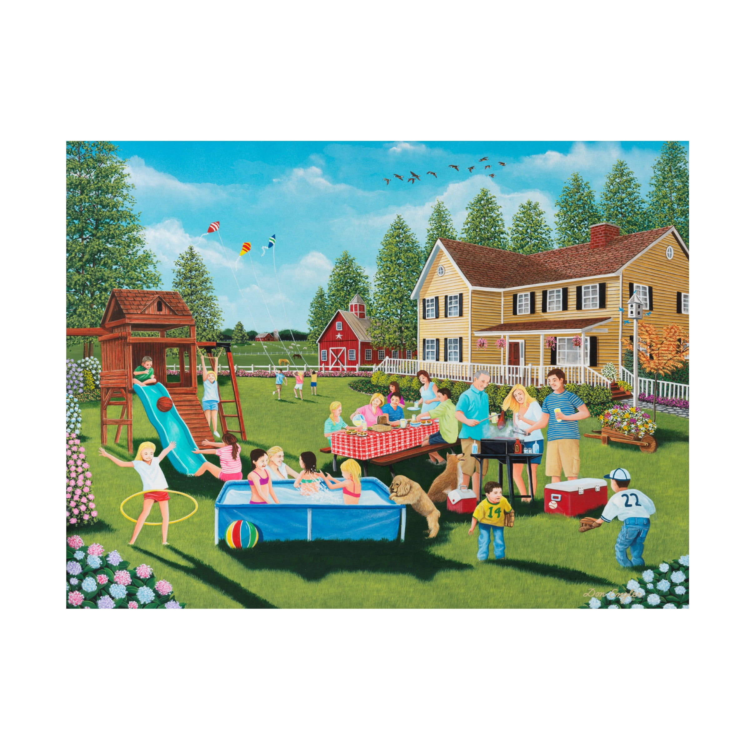 Don Engler 'Backyard Barbeque' Canvas Art