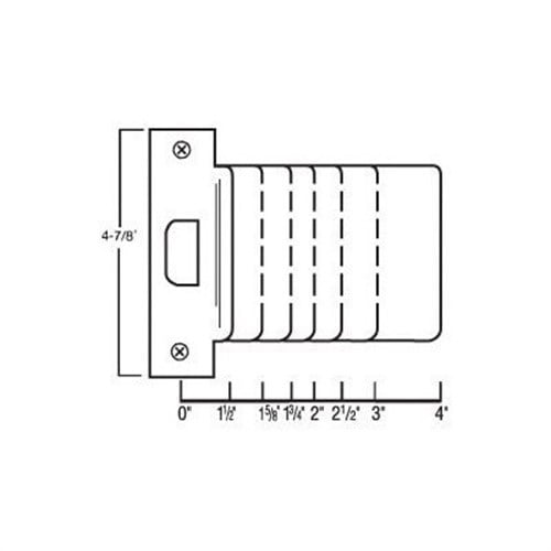 Don Ets-102 630 2.75 Extended Lip T Strike 2 In Lip