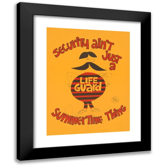 Don Ferguson 12x14 Black Modern Framed Museum Art Print Titled - Security Ain't Just a Summertime Thing (1964)