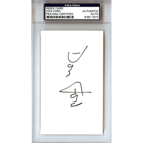 Don Ford Autographed 3x5 Index Card Los Angeles Lakers PSA/DNA #83811673