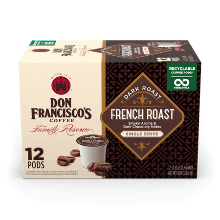 DON FRANCISCO - French Roast Single Serve 12PK ( Pack of 6)