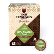 Don Francisco's 100% Colombian Decaf Coffee Pods, Medium Roast, 24ct