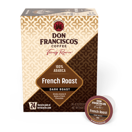 Don Francisco's French Dark Roast Coffee - 24 K-Cups Compatible Pods