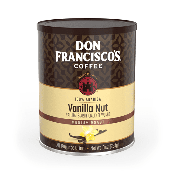 Don Francisco's Premium Medium Roast Vanilla Nut 100% Arabica Ground Coffee, 10 oz Can