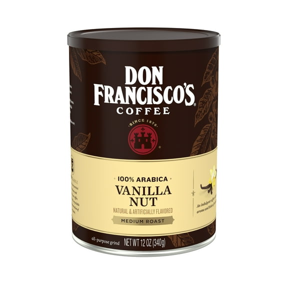 Don Francisco's Premium Medium Roast Vanilla Nut 100% Arabica Ground Coffee, 12 oz Can
