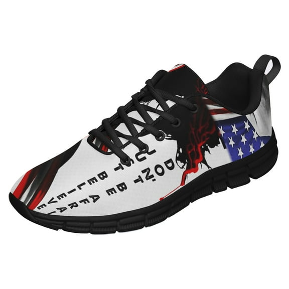 Don It Be Afraid Just Believe Jesus Running Shoes Sneakers Mesh Black Size 3.5