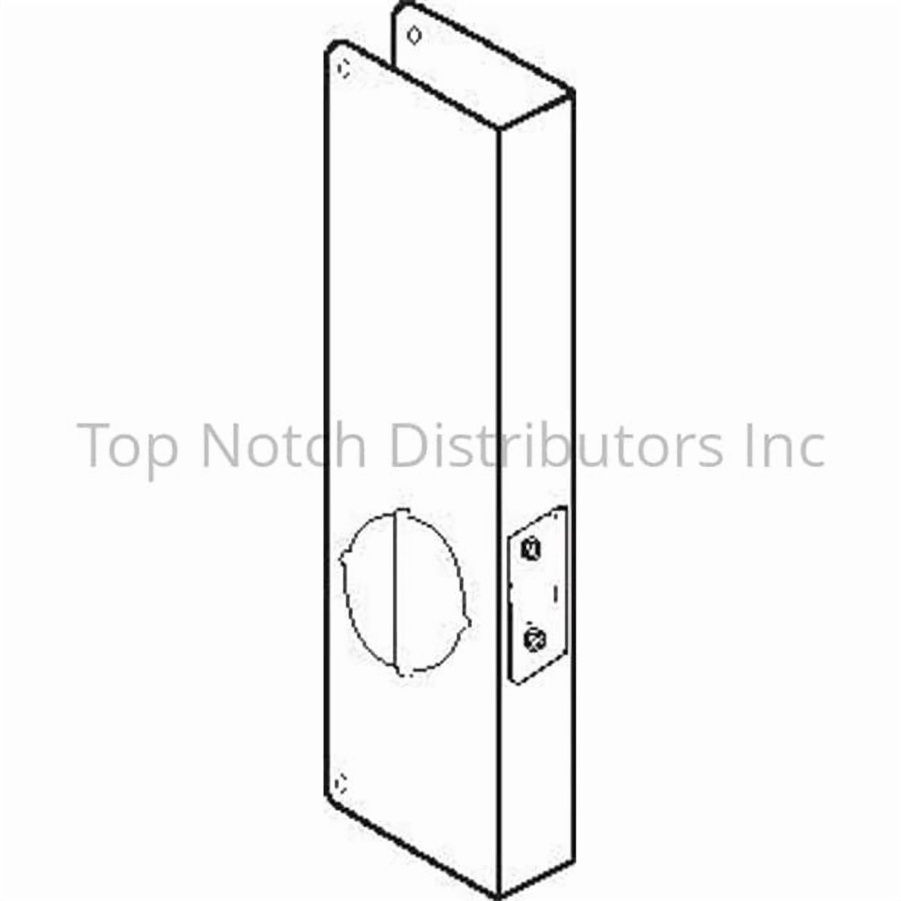 Don-jo 12-cw 22 Gauge Stainless Steel Classic Wrap-Around Plate For Cylinder Door Lock