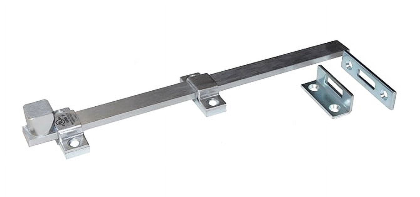 12" Satin Chrome Brass Surface Bolt for Interior/Exterior Doors