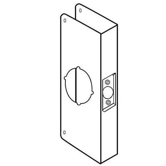 Don-Jo 2-Cw Single Hole Wrap Around Door Reinforcer - Brass