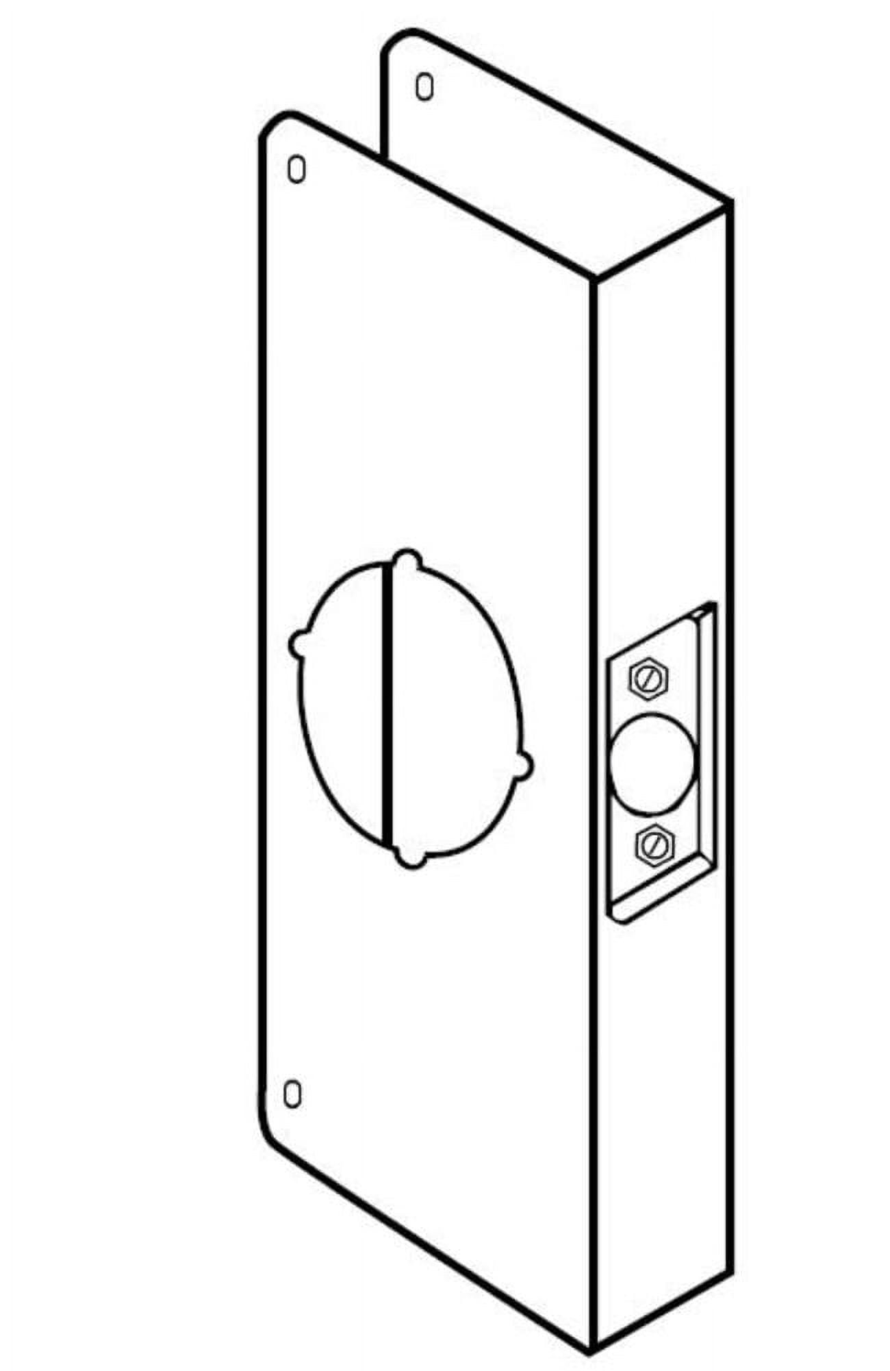 Don-Jo 4-Cw Single Hole Wrap Around Door Reinforcer - Brass