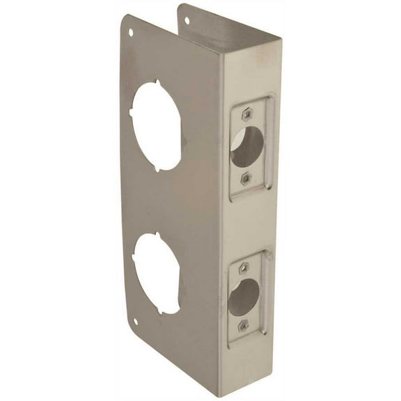 Don Jo 942-S-CW DON-JO WRAP-AROUND, LOCKSET AND DEADLOCK PLATE, 9 IN., SILVER, 2-3/8 IN. BACK SET