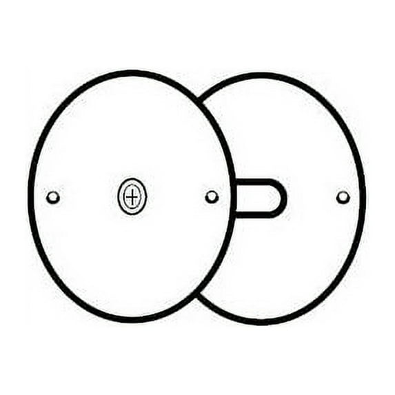 Don-Jo BF161SL Hole Filler Plate up to a 2-1/8" Hole Silver Plated Finish