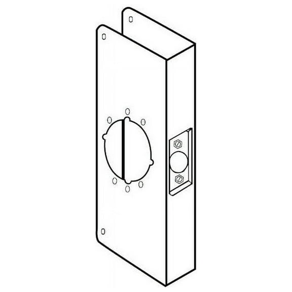 Don-Jo CW4S2 9" Classic Wrap Around for Heavy Duty Grade 1 and 2 Key in Levers with 2-3/4" Backset and 1-3/4" Door Stainless Steel Finish