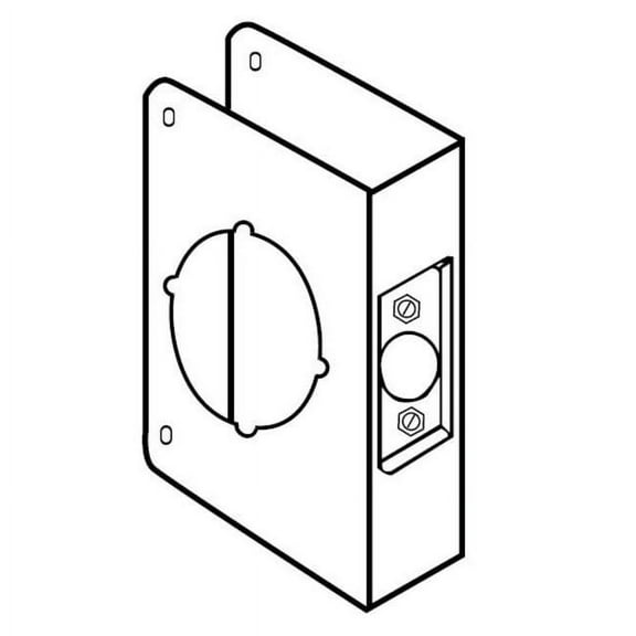 Don-Jo CW61S Classic Wrap Around for Cylindrical Door Lock with 2-1/8" Hole with 2-3/8" Backset and 1-3/4" Door Stainless Steel Finish