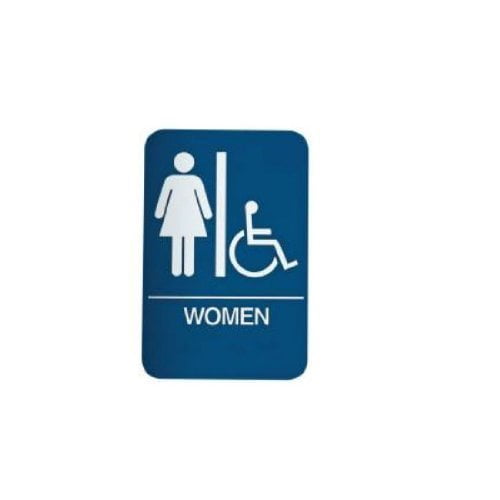 Don Jo HS-9070-05 Ada Compliant Sign, Women'S/Handicap Blue
