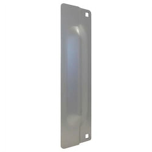 Don-Jo MLP-211 12 Gauge Stainless Steel Latch Protector, Silver Coated, 3" Width x 11" Height, for Out-Swinging Doors