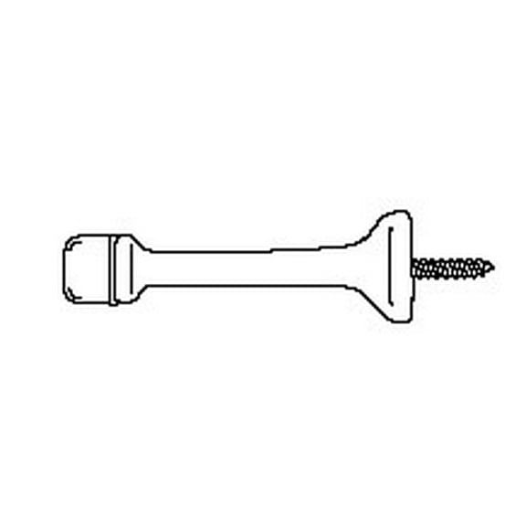 Don-Jo 1504 Cast Aluminum Rigid Base Stop - Chrome